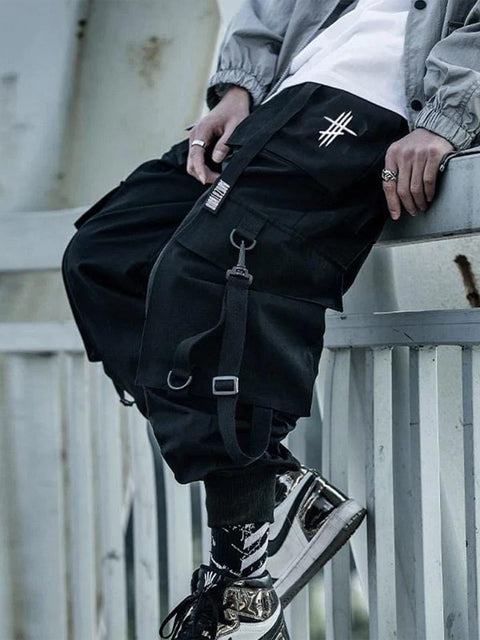 "Streamer Buckle" Cargo Pants - Anagoc