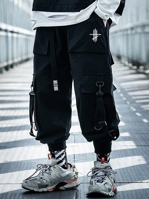 "Streamer Buckle" Cargo Pants - Anagoc