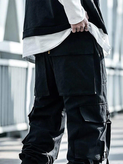 "Streamer Buckle" Cargo Pants - Anagoc
