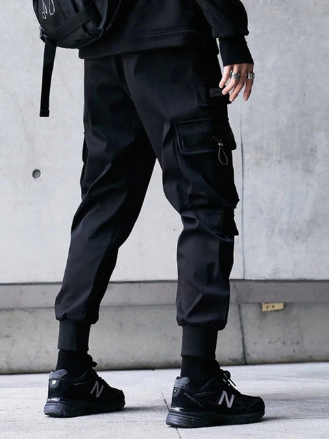 Function Elastic Zipper Pockets Cargo Pants - Anagoc