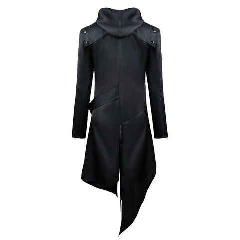 Dark Irregular Ribbons Long Jacket - Anagoc