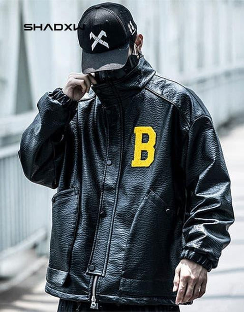 Techwear Leather Jacket - Anagoc