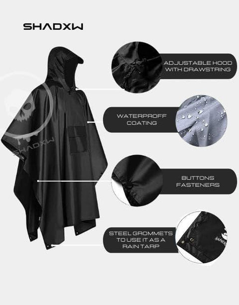 Techwear rain poncho - Anagoc